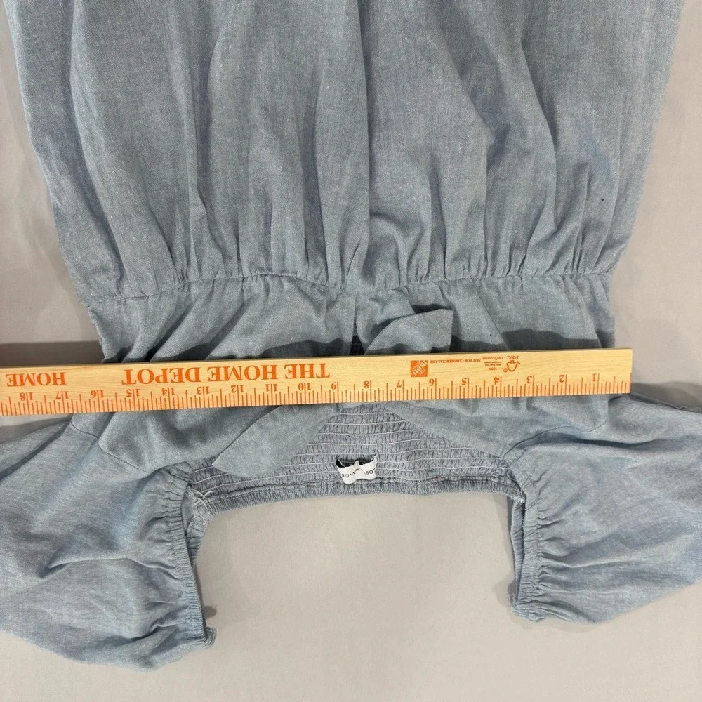 Lost‎ + Wander Blue Puff Sleeve Dress